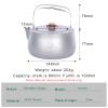 iBasingo 800ml Titanium Kettle Camping Teapot with Folding Handle Ultralight Portable Metal Tea Pot Coffee Maker for Outdoor Garden Backpacking Picnic Ti3131D view 3