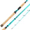 Sougayilang Inshore Saltwater Fishing Rods, Spinning Rods and Casting Rods with AAA Cork Handles,IM7 Toray Carbon Blanks- 7' - Blue- Casting view 2