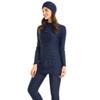 Muslim Swimsuits for Women Modest Swimwear Islamic Burkini Swimsuit Full Cover Hijab Muslim Pullover Ruched Top Dress Leggings Rashguard Bathing Suits Traje De Bao Musulmn para Mujer Navy Blue L view 4