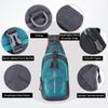HUIOP Chest Bag, Men Sling Backpack Chest Crossbody Bag Shoulder Bag Travel Sports Gym Daypack view 4