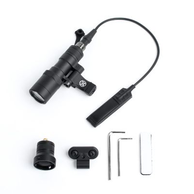 NOBUHIRO M300B 520 Lumens Tactical Flashlight, with Replaceable Mounting Rotating Base, Suitable for 20mm Picatinny & Mlok/Keymod Rail, Include with Remote Pressure & Push Button Switch (M300B)