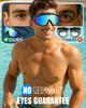 Rantizon Swim Goggles 2 Pack, Adjustable Wide View Anti Fog&UV Swimming Goggles for Audlt, No Leaking Swim Glasses for Men Women Youth, Aqua & Bright Silver view 2