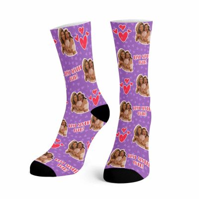 Artsadd Best Sister Ever Socks, Custom Sister Face Socks, Best Gift For Sibling, Personalized Socks Gift For Family Friends, Valentine Socks, Couple Gifts, Birthday Gifts
