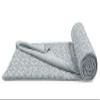 POKIVIR - Yoga Towel, Hot Yoga Mat Towel - Sweat Absorbing Non-Slip for Hot Yoga, Pilates and Workout, 24x72 inches with Upgraded Clover-Shaped Grip Dots (Grey) view 3