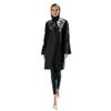 Modest Muslim Swimsuits for Women Cover Up Clothes for Muslim Swimwear Full Body Cover Suit Women Long Sleeve Burkinis Hijab Muslim Swim Dress Tops PantsWetsuit 3 Piece Bathing Suits Black a L view 2