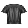 YEAHDOR Kids Metallic Shiny T-Shirt Hip Hop Modern Dance Top Jazz Party Performance Dancewear Black 5-6 Years view 2