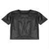 YEAHDOR Kids Metallic Shiny T-Shirt Hip Hop Modern Dance Top Jazz Party Performance Dancewear Black 5-6 Years view 3