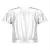 YEAHDOR Kids Metallic Shiny T-Shirt Hip Hop Modern Dance Top Jazz Party Performance Dancewear Silver 2-3 Years view 2
