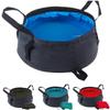 Portable Travel Outdoor Camping Hiking Wash Basin Bucket Sink Folding Camp Picnic Vegetables Basin Bucket Travel Footbath Foot Soak Basin Washbasin Fishing Bucket with Carrying Pouch, 8.6L view 1
