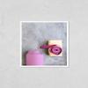 HardPress Wall Art Poster Print of Rolled Yoga Mat with Cork Block and Yoga Belt. Yoga Practice Props Background. Copy Space. view 1