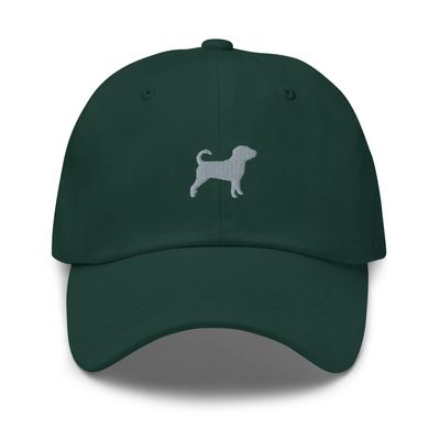 Puggle hat, Pug and Beagle Mix Dog hat, Embroidered Unisex Baseball hat, Puggle Gift.