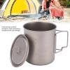Pilipane 750ml Outdoor Titanium Water Mugs with Folding Handles,Beer Mug, Portable Camping Titanium Water Cup, Shatterproof Tea Cups, Travel Camping Mugs for Home Restaurest, Outdoor Titanium Water M view 3