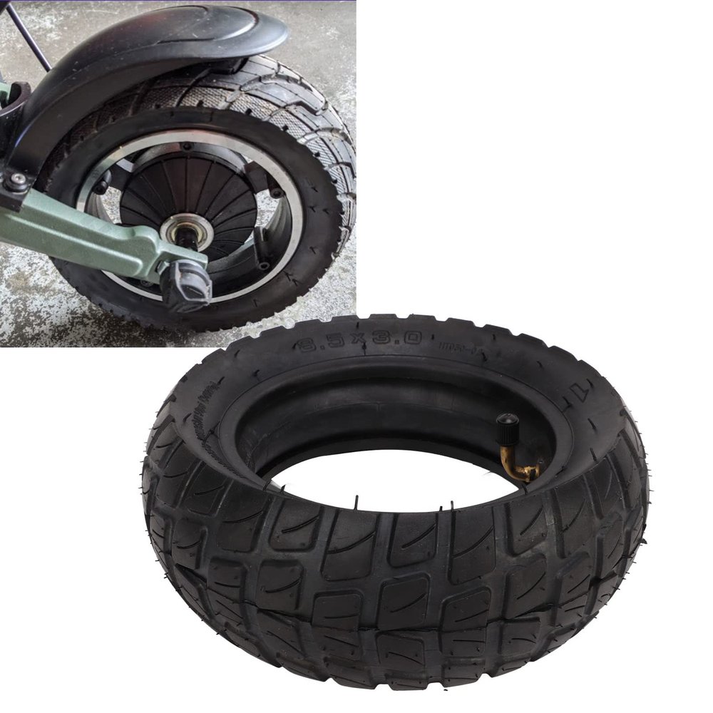 Rubber Tire Scooter, 8.5in Scooter Wheels Thickened Solid Tire and Inner Tube Set for Electric Scooter