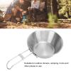Restokki Stainless Steel Coffee Cups & Mugs, Camping Cup Wide Mouth Backpacking Mug with Foldable Handle for Camping Tableware Equipment view 3
