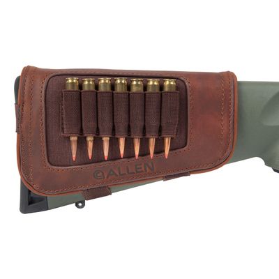 Allen Company New Castle Leather Buttstock Cartridge Carrier, Brown