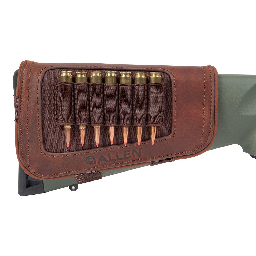 Allen Company New Castle Leather Buttstock Cartridge Carrier, Brown