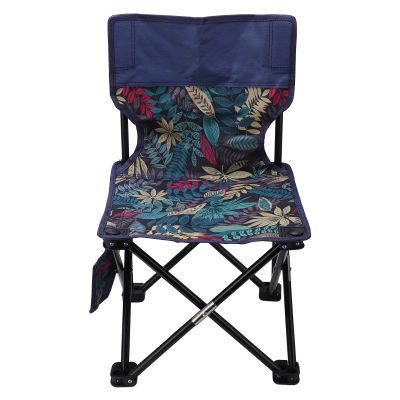 Restokki Foldable Chair, Portable Camping Stool with Large Bearing Capacity Outdoor Camping Chair for Fishing Beach(Maple Blue)