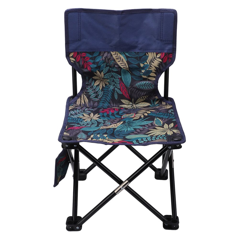 Restokki Foldable Chair, Portable Camping Stool with Large Bearing Capacity Outdoor Camping Chair for Fishing Beach(Maple Blue)