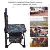 Restokki Foldable Chair, Portable Camping Stool with Large Bearing Capacity Outdoor Camping Chair for Fishing Beach(Maple Blue) view 2