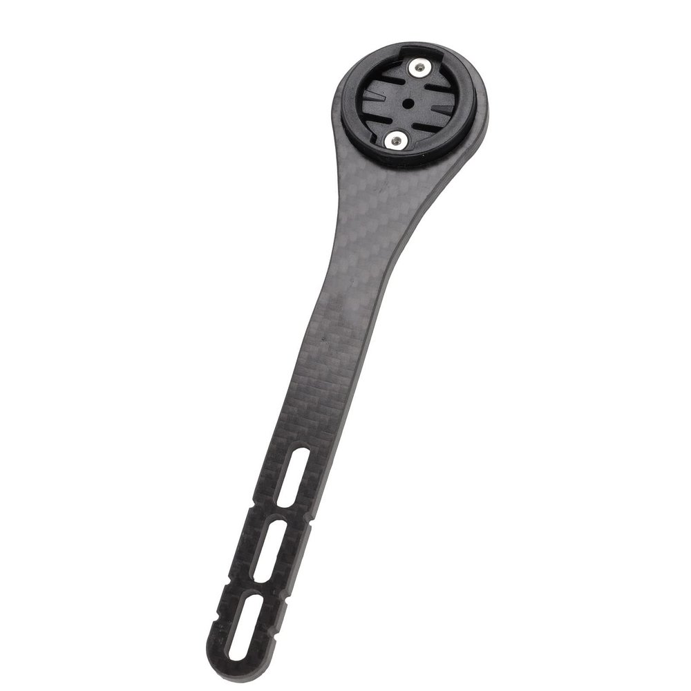 Cycling Computer Mount, Carbon Fiber Lightweight Bike GPS Holder Extended Out Front for Road Cyclists, Mountain Bikers, Commuters