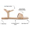 Journee Collection Womens Lyddea Faux Leather Ankle Strap Tan 8.5 Medium (B,M) view 3