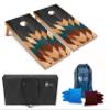 Tailgating Pros Lightweight Cornhole Boards - 4'x2' Modern Wooden Designs Cornhole Game w/Carrying Case & Set of 8 Corn Hole Bean Bags w/Tote view 1