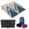 Tailgating Pros Lightweight Cornhole Boards - 4'x2' Modern Wooden Designs Cornhole Game w/Carrying Case & Set of 8 Corn Hole Bean Bags w/Tote view 1