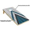 Tailgating Pros Lightweight Cornhole Boards - 4'x2' Modern Wooden Designs Cornhole Game w/Carrying Case & Set of 8 Corn Hole Bean Bags w/Tote view 2