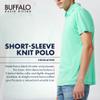 Buffalo David Bitton Mens Short-Sleeve Knit Polo Shirt, Medium, Cockatoo S23 view 3