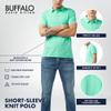 Buffalo David Bitton Mens Short-Sleeve Knit Polo Shirt, Medium, Cockatoo S23 view 4