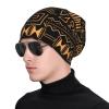 African Tribal Abstract Pattern Slouchy Beanie Hat Loose Stretch Knit Skull Beanie Cap Headgear Gifts for Men Women Teens Multi view 2