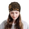 African Tribal Abstract Pattern Slouchy Beanie Hat Loose Stretch Knit Skull Beanie Cap Headgear Gifts for Men Women Teens Multi view 3