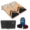 Tailgating Pros Lightweight Cornhole Boards - 4'x2' Modern Wooden Designs Cornhole Game w/Carrying Case & Set of 8 Corn Hole Bean Bags w/Tote view 1