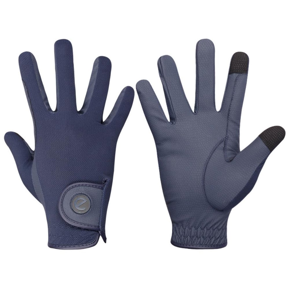 eGlove eQUEST GripPro X-LITE - Lightweight, Breathable, and Grippy - Comfort Mesh Back - Touchscreen Riding Gloves - 2022/23 (Blue - Plain Cuff, XX-Small)