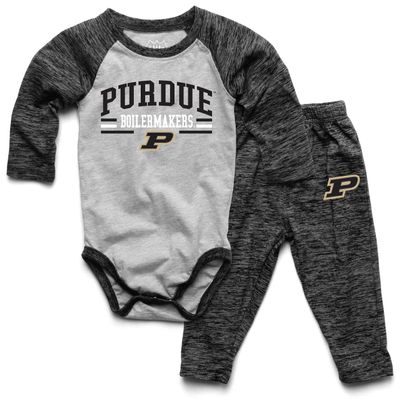 Wes and Willy Baby Sports Fan Purdue Boilermakers One Piece and Pant Set 18M