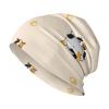 Funny Fat Calico Cat Beige Slouchy Beanie Chemo Hat Cancer Headwear Knitted Skull Cap Turban Hat Headgear Gifts for Women Men view 1