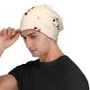 Funny Fat Calico Cat Beige Slouchy Beanie Chemo Hat Cancer Headwear Knitted Skull Cap Turban Hat Headgear Gifts for Women Men view 4