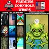 Beerpongtoss Cornhole Board Wraps, Cornhole Decals and Wraps for Boards (Set of 2) - Transform Your Cornhole Game with Our Durable Board Wraps (Alien World) view 4