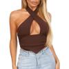 Downtown Dolls Women's Halter Corset Top (as1, alpha, l, regular, regular, Mocha) view 2