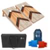 Tailgating Pros Lightweight Cornhole Boards - 4'x2' Modern Wooden Designs Cornhole Game w/Carrying Case & Set of 8 Corn Hole Bean Bags w/Tote view 1