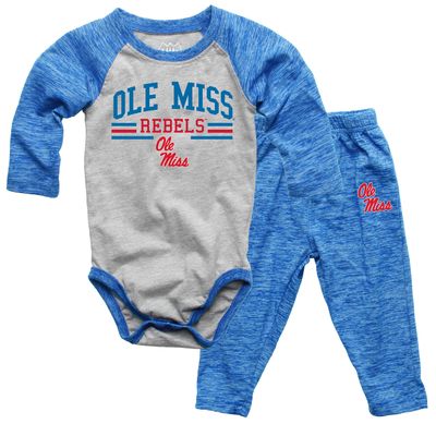 Wes and Willy Baby Sports Fan Ole Miss Rebels One Piece and Pant Set 6M