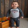 Wes and Willy Baby Sports Fan Georgia Bulldogs Black One Piece and Pant Set 24M view 2