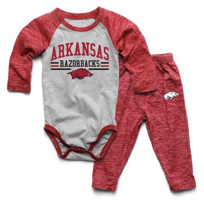 Wes and Willy Baby Sports Fan Arkansas Razorbacks One Piece and Pant Set 12M