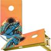 Beerpongtoss Cornhole Board Wraps, Cornhole Decals and Wraps for Boards (Set of 2) - Transform Your Cornhole Game with Our Durable Board Wraps (Fish Orange) view 1