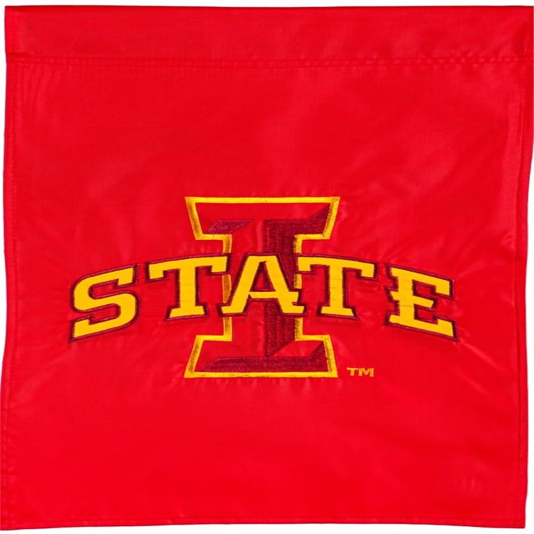 Evergreen Iowa State University Garden Applique Flag- 12.5 x 18 Inches Outdoor Sports Decor for Homes and Gardens