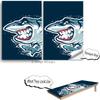 Beerpongtoss Cornhole Board Wraps, Cornhole Decals and Wraps for Boards (Set of 2) - Transform Your Cornhole Game with Our Durable Board Wraps (Shark) view 3