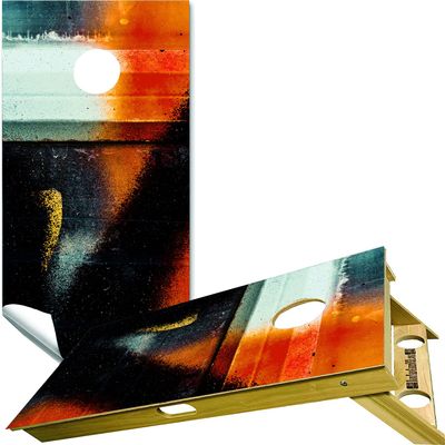 Beerpongtoss Cornhole Board Wraps, Cornhole Decals and Wraps for Boards (Set of 2) - Transform Your Cornhole Game with Our Durable Board Wraps (Abstract 2)