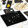 COHEALI 3pcs Slots Pads Mats Black Sponge Selling with Trays Showcase Organizer Holders for Holder Insert Earring Jewelry Tray Rings Ring Display Storage Earrings Foam Necklace Pad view 2