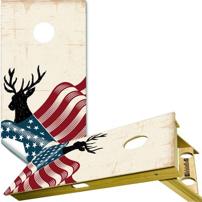 Beerpongtoss Cornhole Board Wraps, Cornhole Decals and Wraps for Boards (Set of 2) - Transform Your Cornhole Game with Our Durable Board Wraps (Vintage Deer)