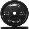 Barbell Cast Iron Plate Weight Plate Set for Strength Training, Weightlifting and Crossfit, 2-Inch, Standard. view 1